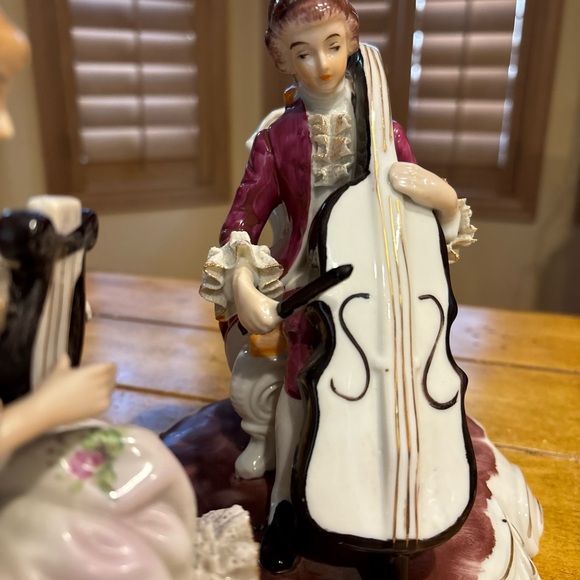 Vintage Dresden style porcelain decoration of Musicians home decor beautiful - Picture 3 of 16